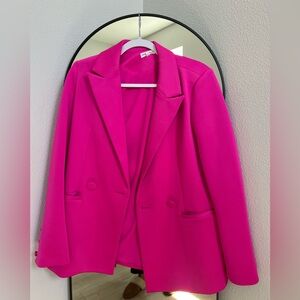 Hot pink good American scuba blazer